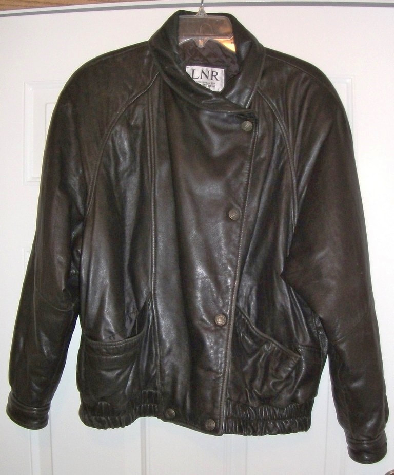 Leather LNR Jacket Fully Lined, Vintage, Men's Clothing, Coat, Outerwear