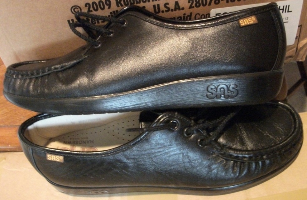 Pair, Genuine, SAS, Black, Hand Sewn Shoes